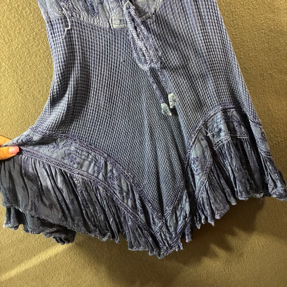 y2k women babydoll dress‎ medium blue fairy grunge whimsigoth western festival - Picture 4 of 9